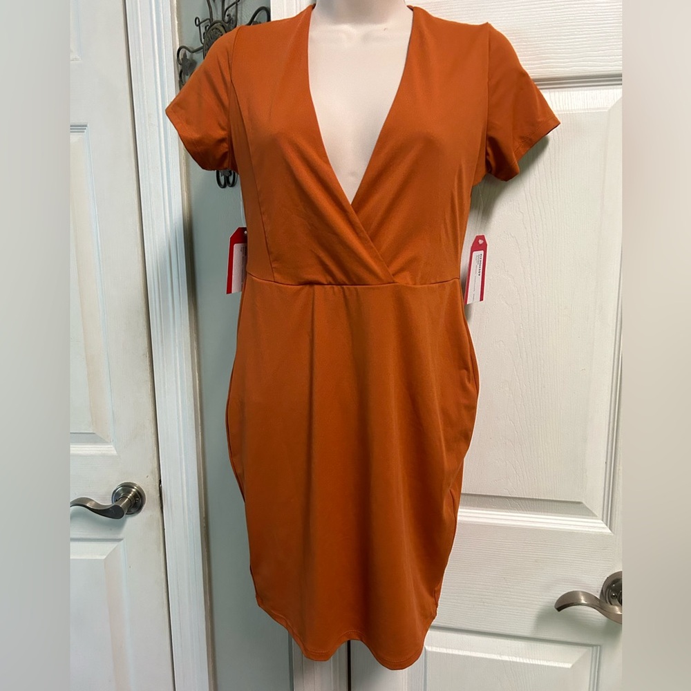 FIESTAR Dress NWT XS Small Bodycon Burnt Orange